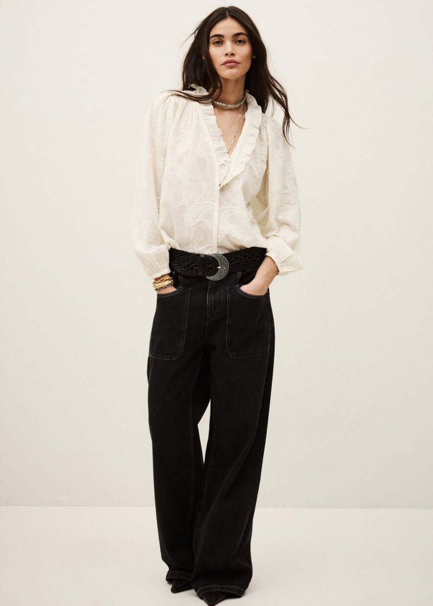 Petty Loose Blouse in Ecru from BA&SH at Edito boutique