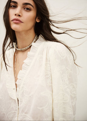 Petty Loose Blouse in Ecru from BA&SH at Edito boutique