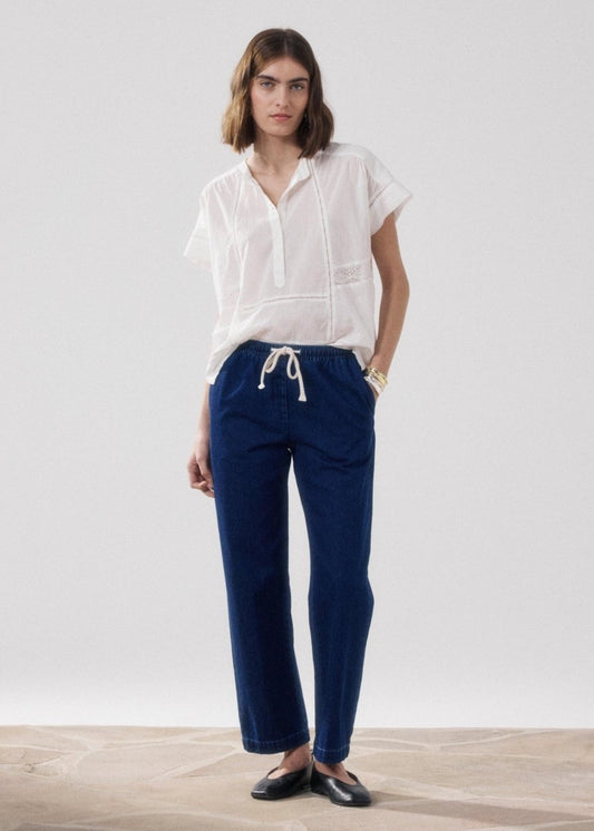 Peyo Trousers in Light Blue from HARTFORD at Edito boutique