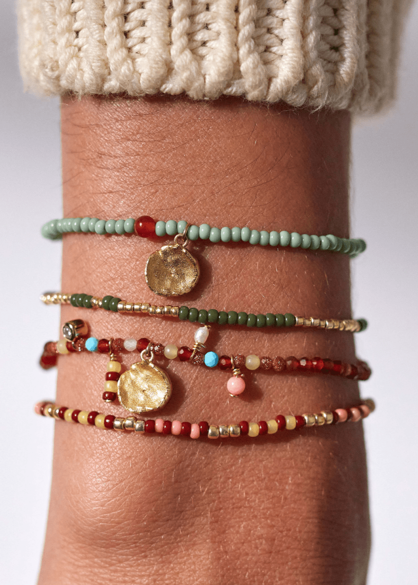 Peyote Bracelet in Green from ANNI LU at Edito boutique