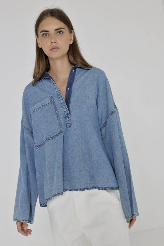 Charlie Joe Phoebe Blouse Blue