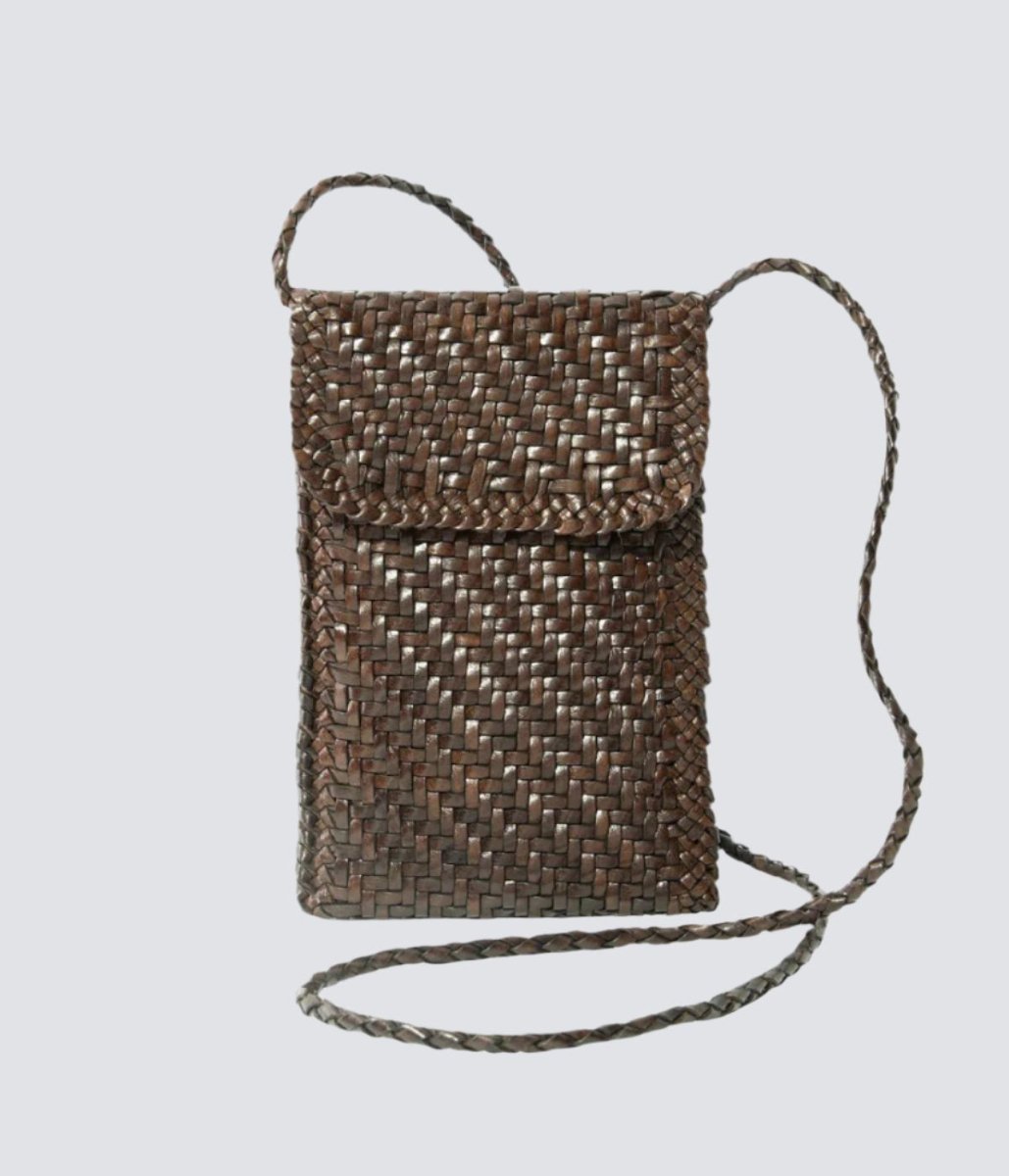 Phone Crossbody Brown from DRAGON DIFFUSION at Edito boutique