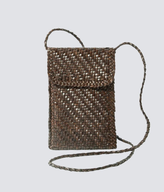 Phone Crossbody Brown from DRAGON DIFFUSION at Edito boutique