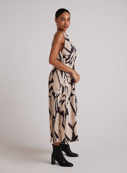 Pleat Halter Maxi Dress in Mosaic from Bella Dahl