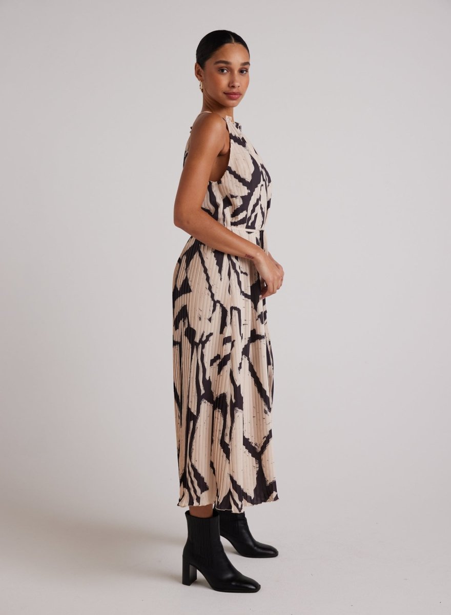 Pleat Halter Maxi Dress in MosaicBELLA DAHLEdito boutique