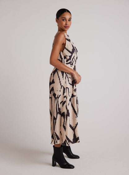 Pleat Halter Maxi Dress in MosaicBELLA DAHLEdito boutique