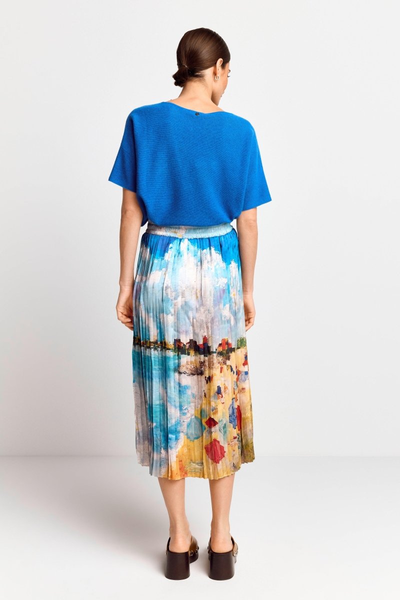 Plisse Printed Skirt from RICH & ROYAL at Edito boutique