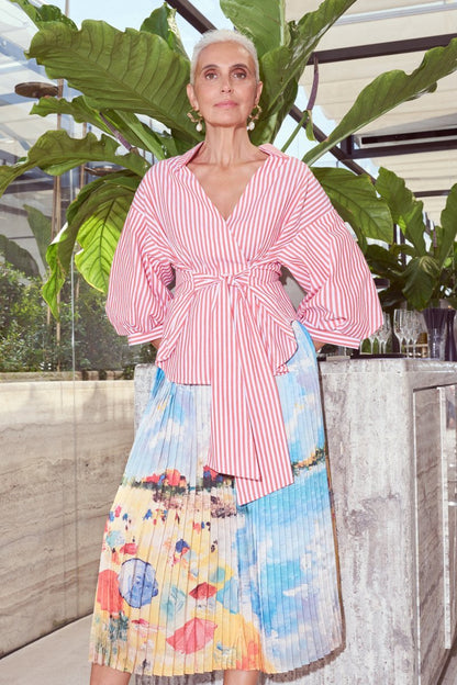 Plisse Printed Skirt from RICH & ROYAL at Edito boutique