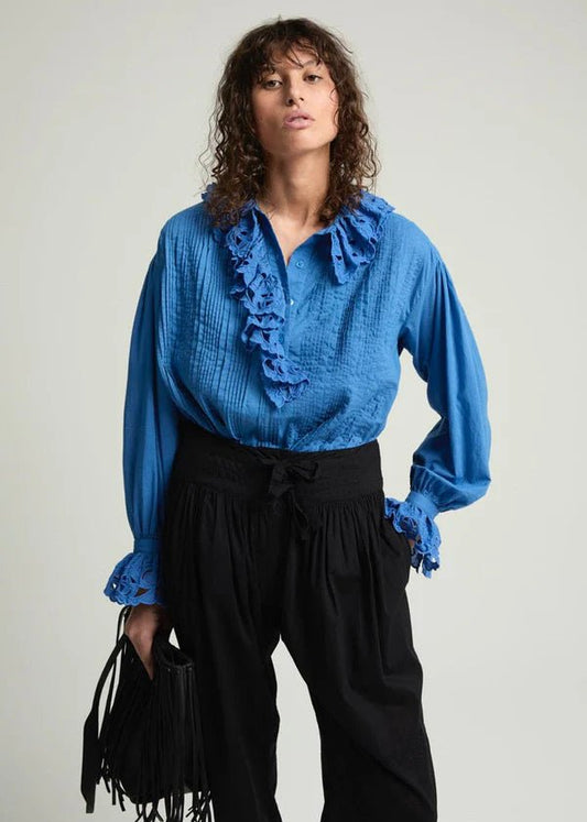 Poeme Blouse in Blue from LAURENCE BRAS at Edito Boutique
