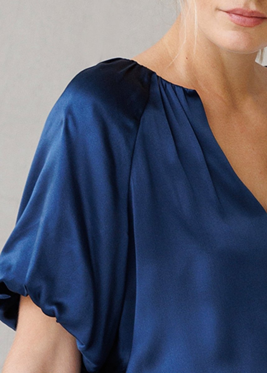 Positano Top in Ink from GO SILK at Edito boutique