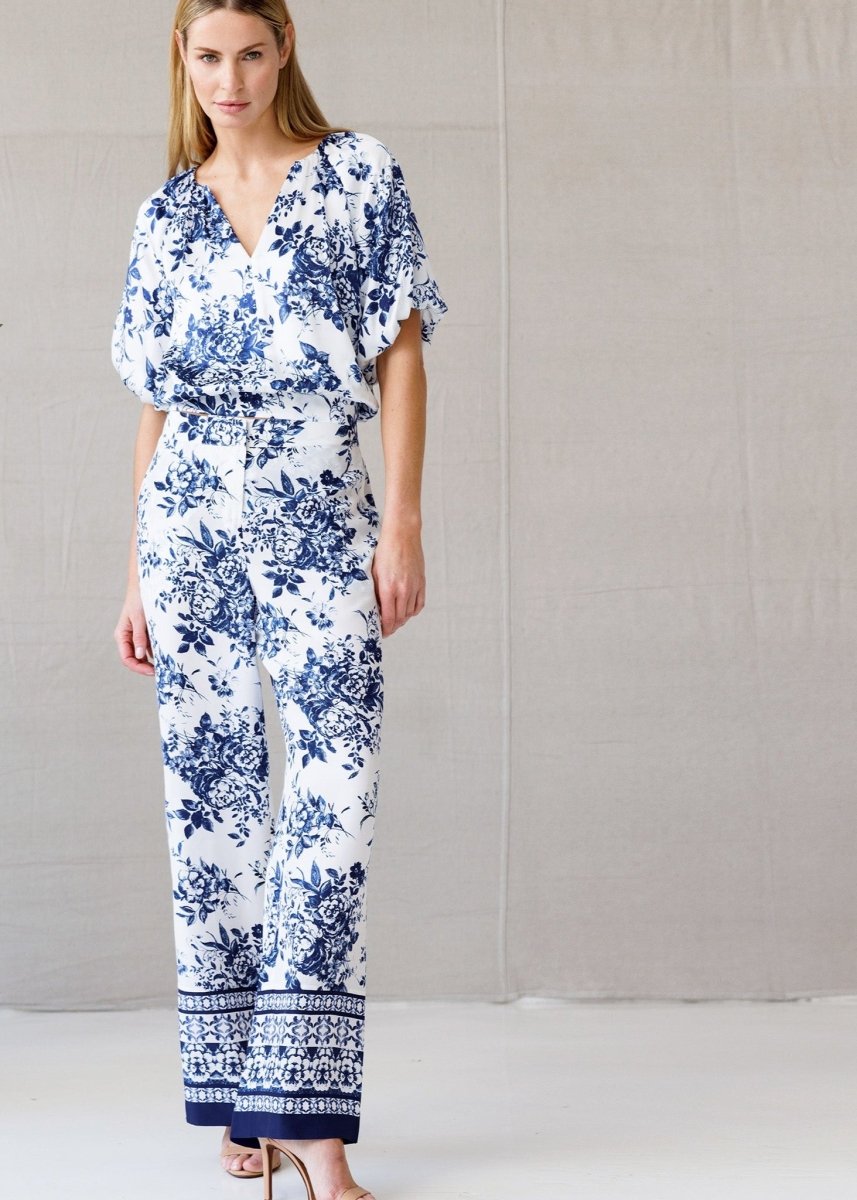Positano Top in Jardin from GO SILK at Edito boutique