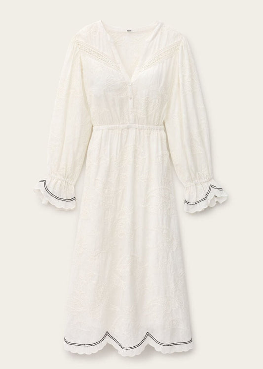 Prisco Midi Dress in Ecru from BA&SH at Edito boutique