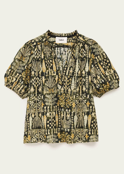 Pueblo Blouse in Khaki from BA&SH at Edito boutique