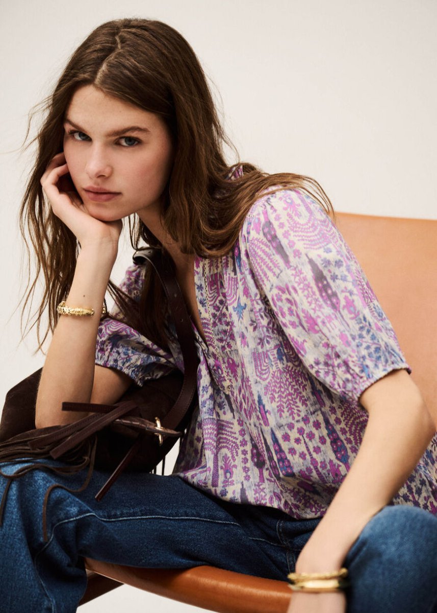 Pueblo Blouse in Pink from BA&SH at Edito boutique