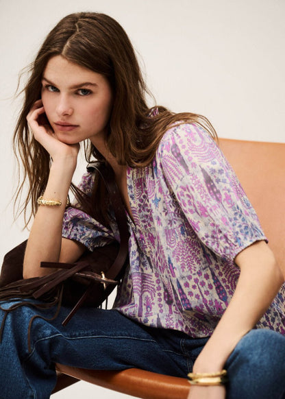 Pueblo Blouse in Pink from BA&SH at Edito boutique