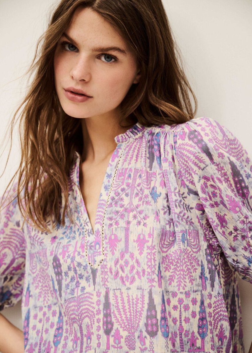 Pueblo Blouse in Pink from BA&SH at Edito boutique
