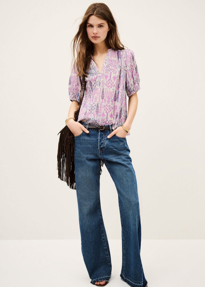 Pueblo Blouse in Pink from BA&SH at Edito boutique