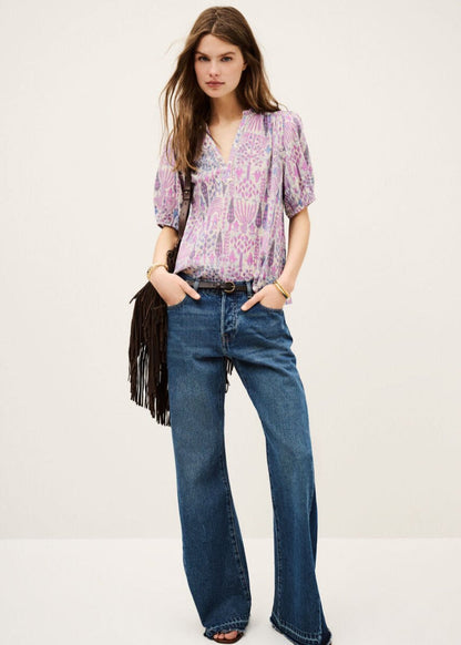 Pueblo Blouse in Pink from BA&SH at Edito boutique