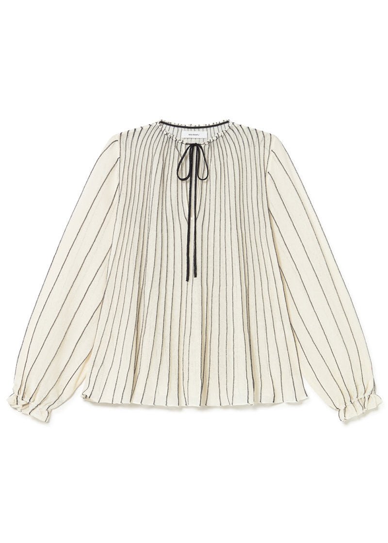 Radial Knitted Blouse in Ecru from SITA MURT at Edito Boutique