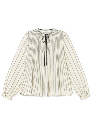 Radial Knitted Blouse in Ecru from SITA MURT at Edito Boutique