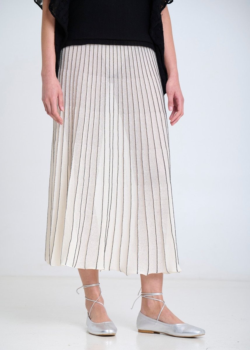 Radial Knitted Skit in Ecru from SITA MURT at Edito Boutique