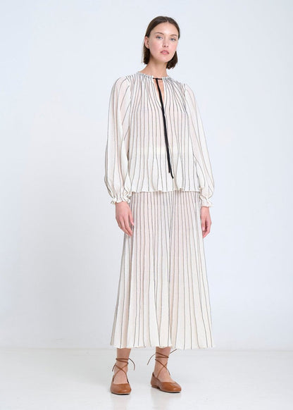 Radial Knitted Skit in Ecru from SITA MURT at Edito Boutique