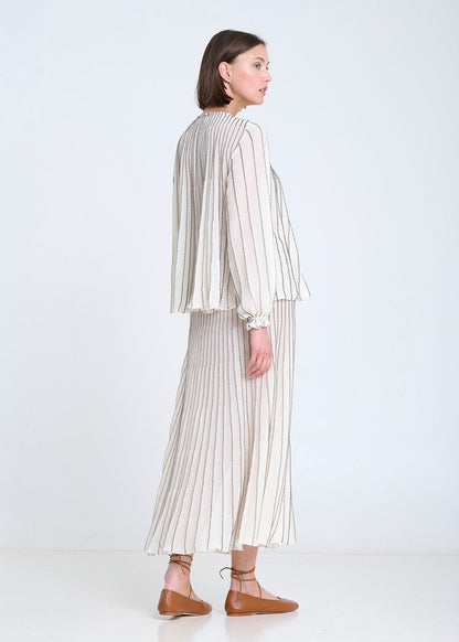 Radial Knitted Skit in Ecru from SITA MURT at Edito Boutique