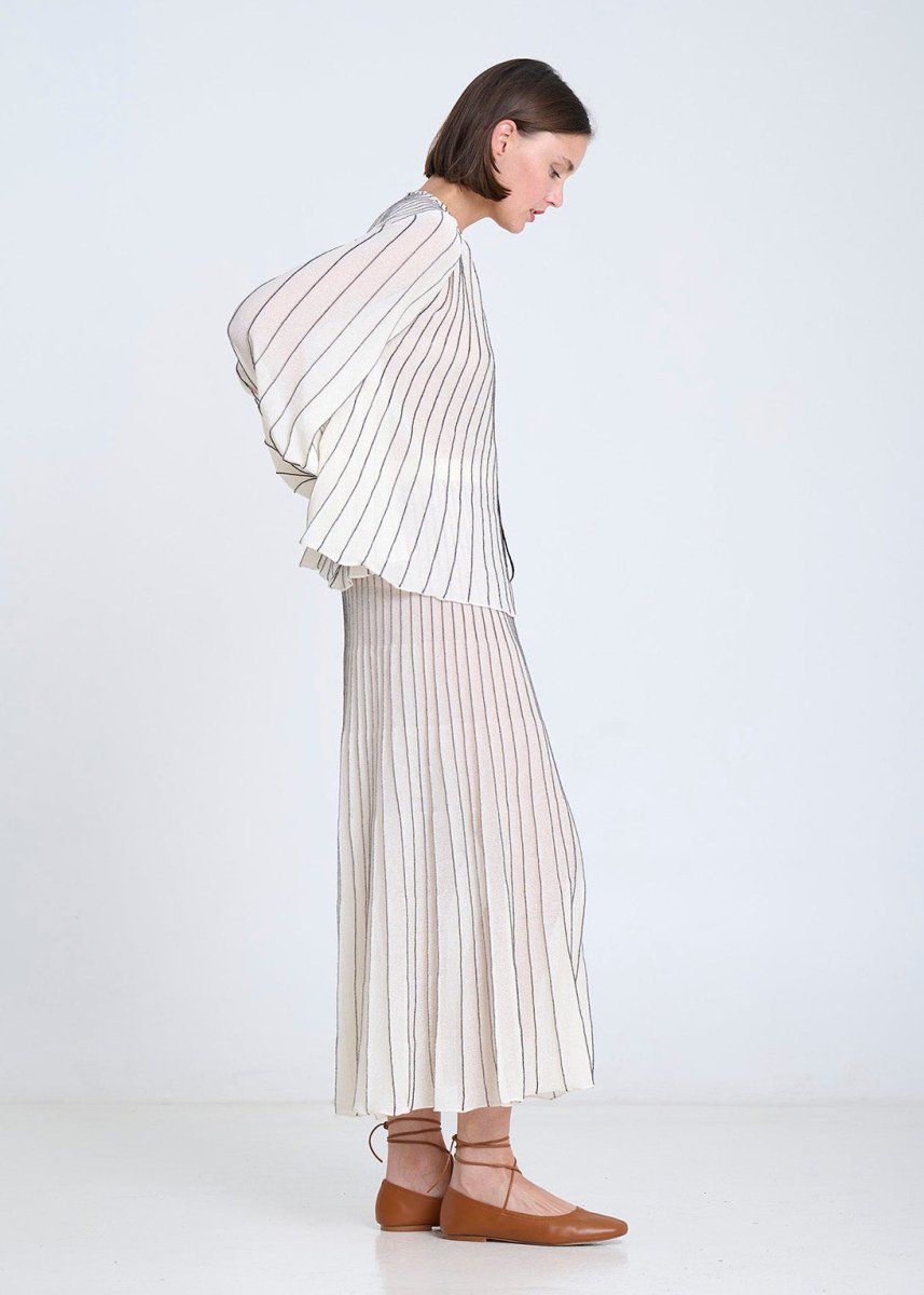 Radial Knitted Skit in Ecru from SITA MURT at Edito Boutique