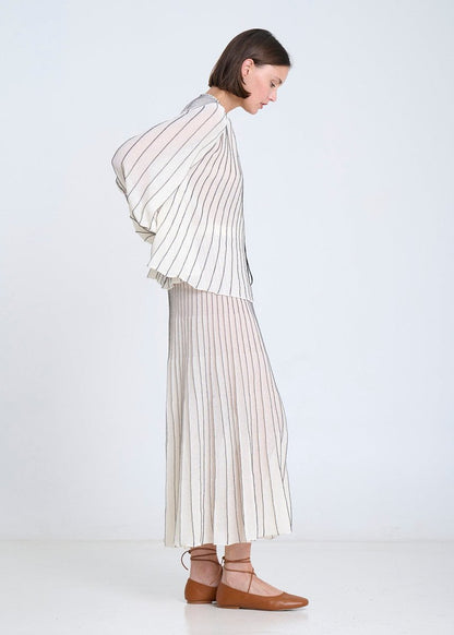 Radial Knitted Skit in Ecru from SITA MURT at Edito Boutique
