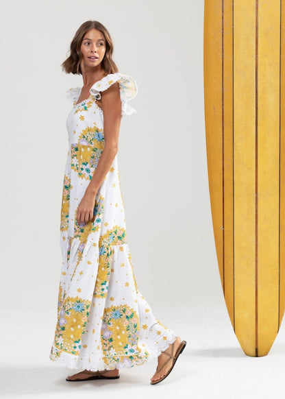 Raes Maxi Dress in Paperdaisy from BINNYWEAR at Edito boutique
