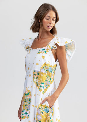 Raes Maxi Dress in Paperdaisy from BINNYWEAR at Edito boutique