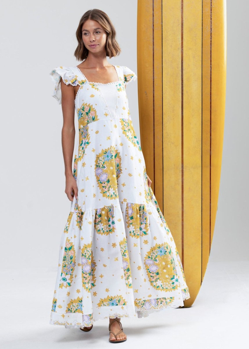 Raes Maxi Dress in Paperdaisy from BINNYWEAR at Edito boutique