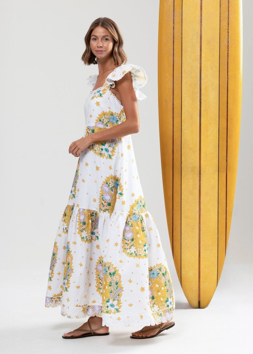 Raes Maxi Dress in Paperdaisy from BINNYWEAR at Edito boutique