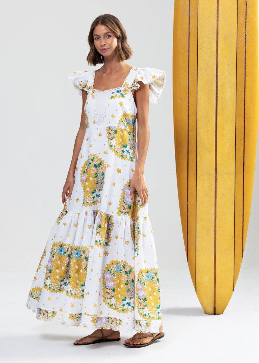 Raes Maxi Dress in Paperdaisy from BINNYWEAR at Edito boutique