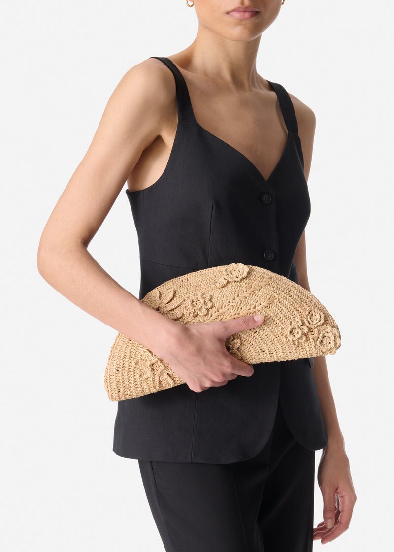 Raffia Cluth Bag in Natural from VANESSA BRUNO at Edito boutique