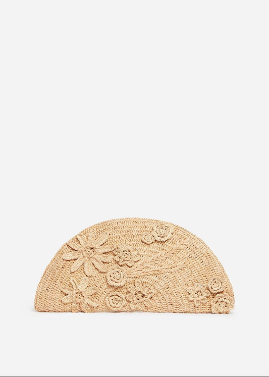 Raffia Cluth Bag in Natural from VANESSA BRUNO at Edito boutique