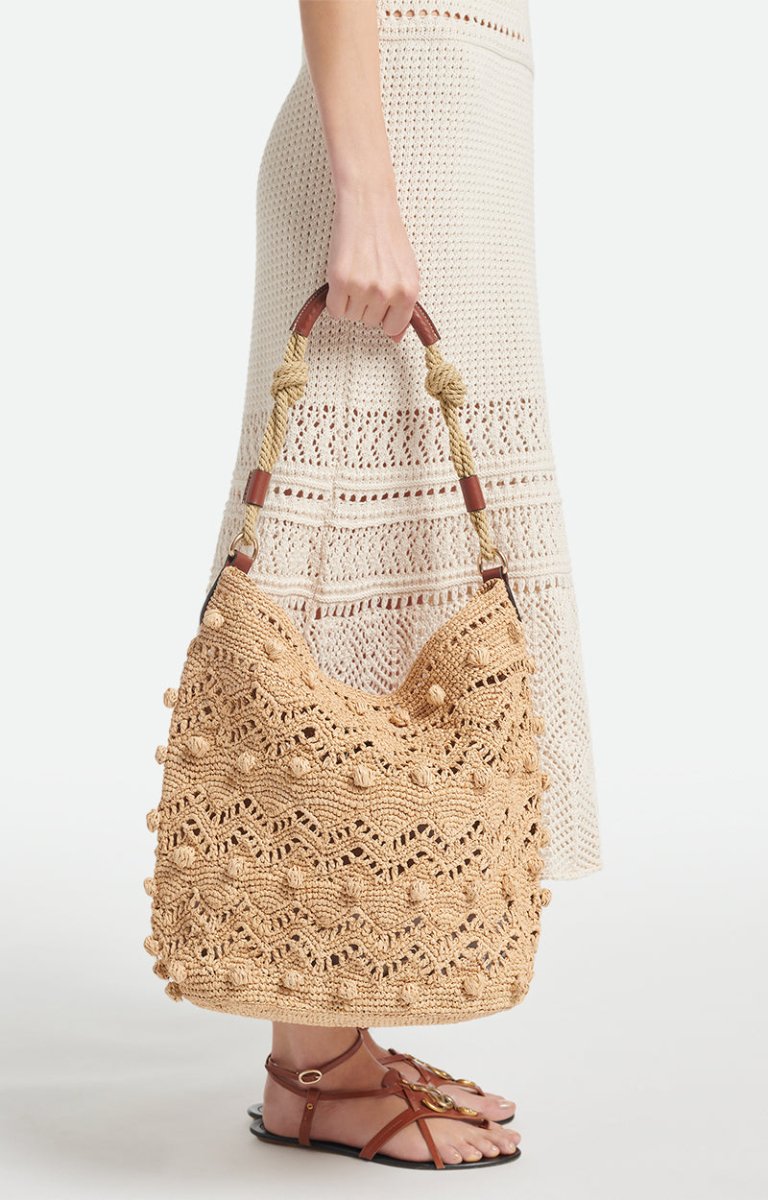 Raffia Holly Hobo Bag from VANESSA BRUNO at Edito boutique