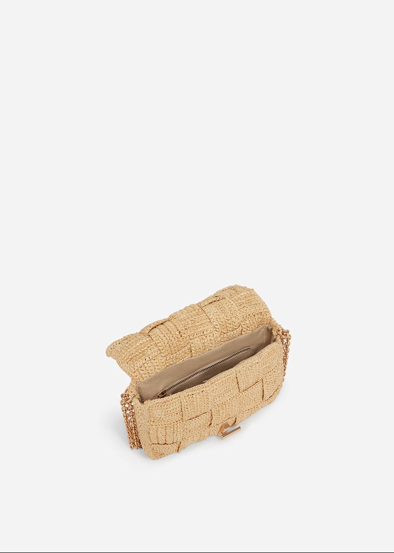 Raffia Medium Moon Bag from VANESSA BRUNO at Edito Boutique