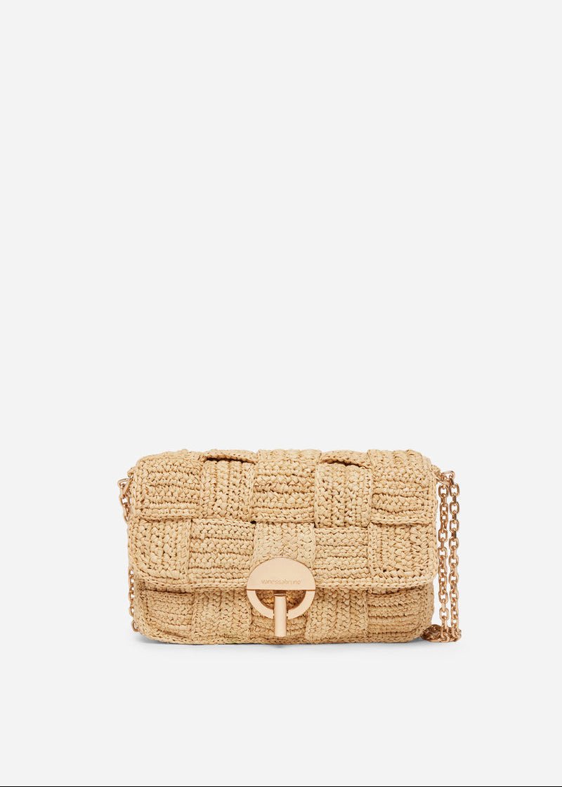 Raffia Medium Moon Bag from VANESSA BRUNO at Edito Boutique