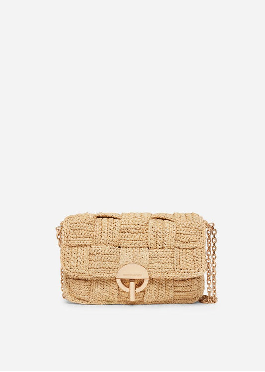 Raffia Medium Moon Bag from VANESSA BRUNO at Edito Boutique