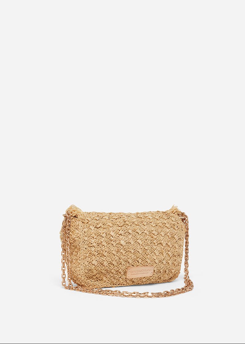 Raffia Medium Moon Bag from VANESSA BRUNO at Edito Boutique