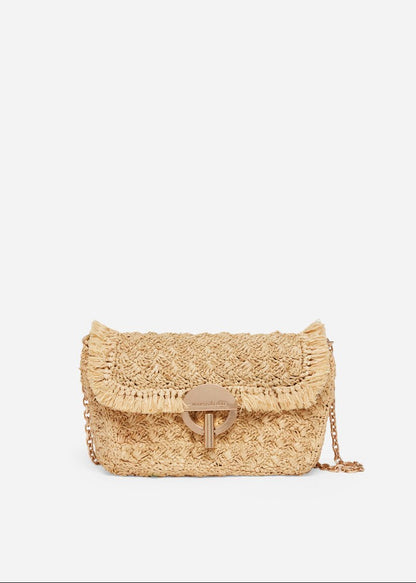 Raffia Medium Moon Bag from VANESSA BRUNO at Edito Boutique