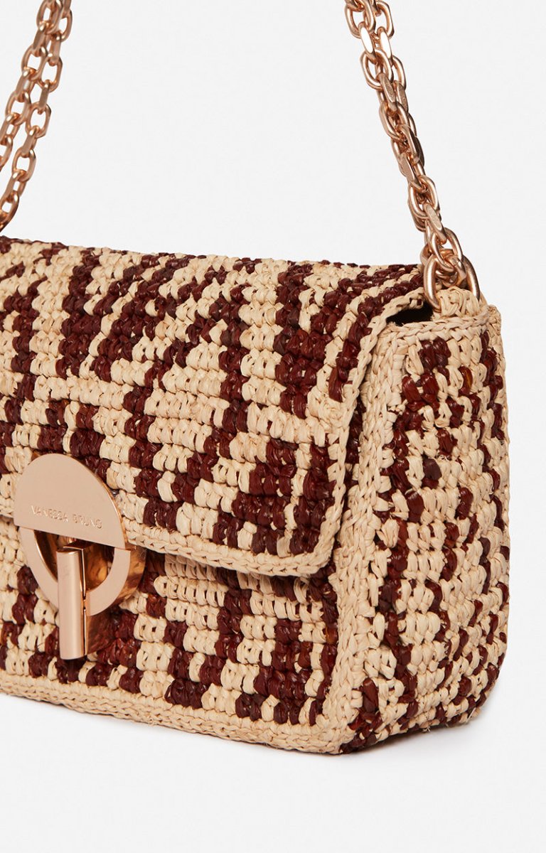 Raffia Nano Moon Bag from VANESSA BRUNO at Edito boutique