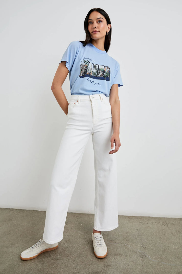 Rails Boyfriend Tee LA Postcard in Blue