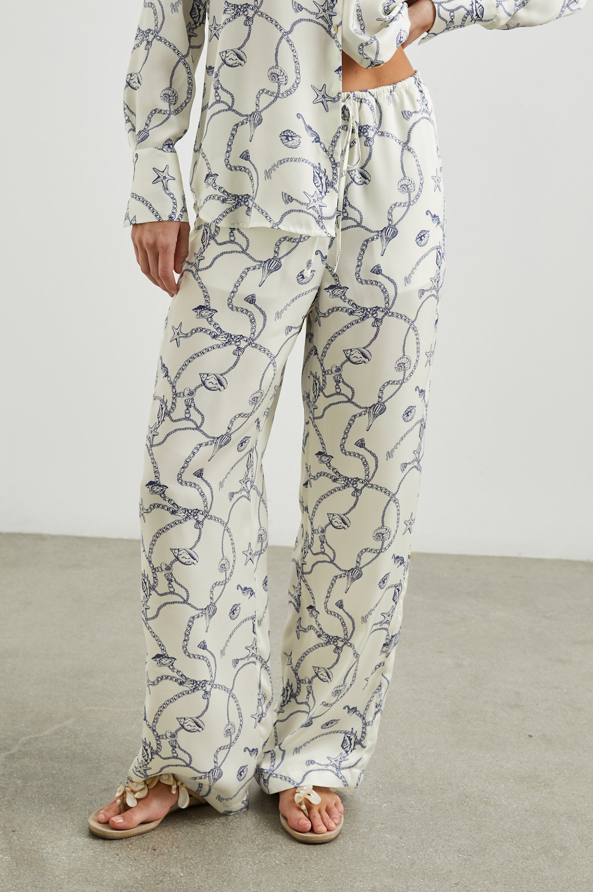 Rails Damani Pant White Navy