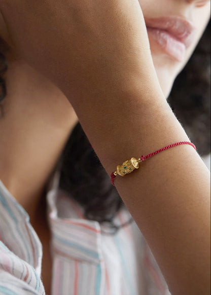 Rakhi Good Luck Bracelet in Red from DOROTHEE SAUSSET at Edito boutique