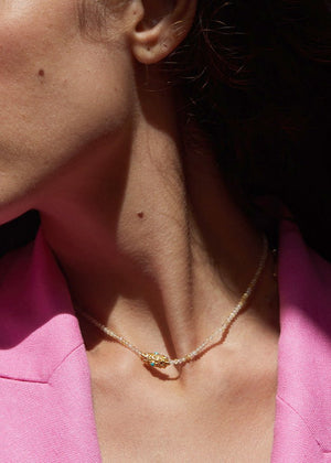 Rakhi Yuvi Necklace in Turquoise from DOROTHEE SAUSSET at Edito boutique