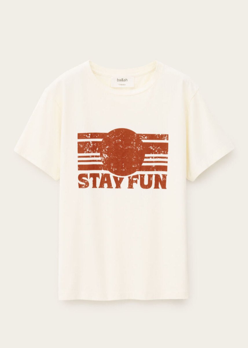 Reese T-Shirt in Ecru from BA&SH at Edito boutique