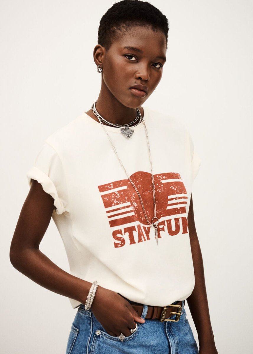 Reese T-Shirt in Ecru from BA&SH at Edito boutique
