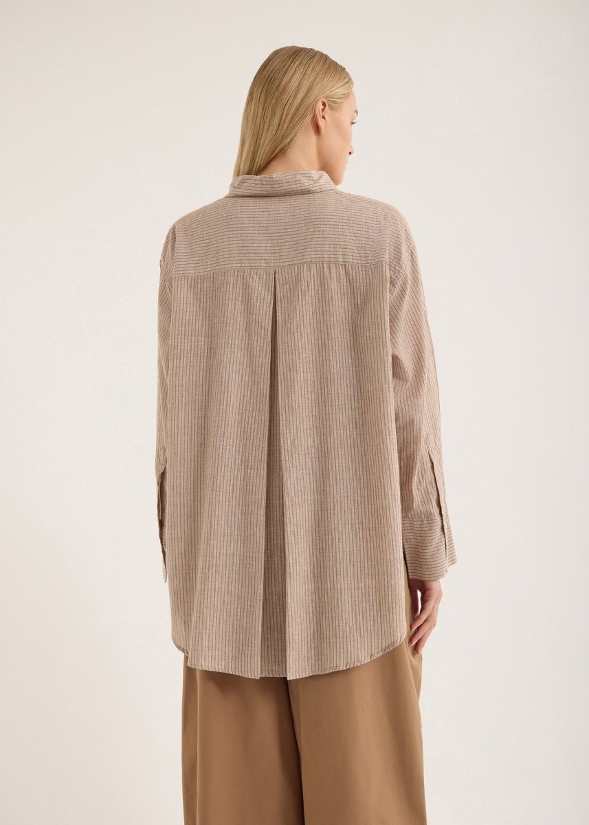 Relik Shirt in Double Stripe from JAC + JACK at Edito Boutique